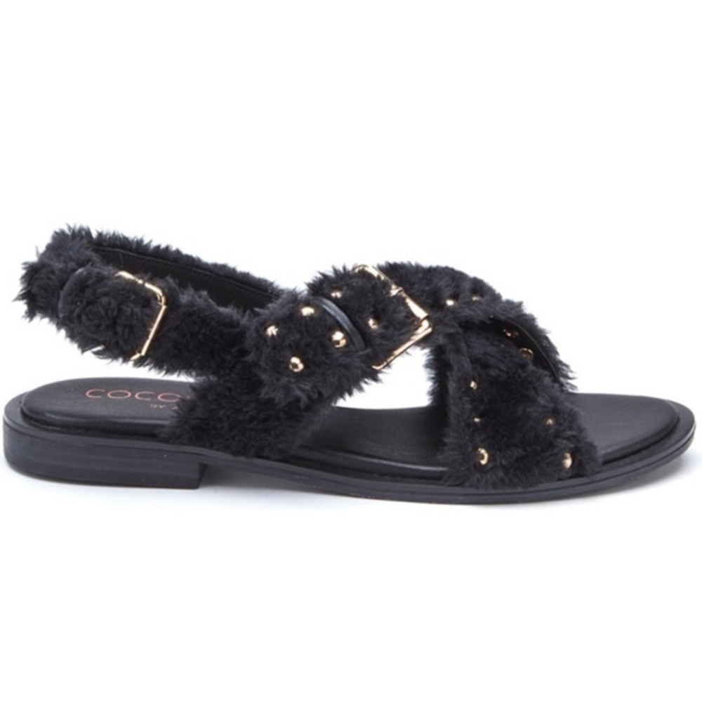 MIB-Coconuts by Matisse Fuzzy Slingback Sandals